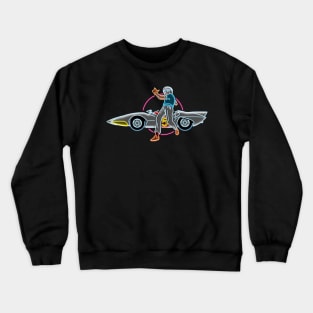 Speed racer neon style bg Crewneck Sweatshirt